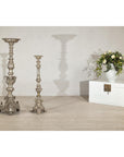 Pair of Baroque Revival Silver-Plated Bronze Candlesticks-2. Asian & Chinese Furniture, Art, Antiques, Vintage Home Décor for sale at FEA Home