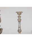Pair of Baroque Revival Silver-Plated Bronze Candlesticks-8. Asian & Chinese Furniture, Art, Antiques, Vintage Home Décor for sale at FEA Home