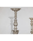 Pair of Baroque Revival Silver-Plated Bronze Candlesticks-9. Asian & Chinese Furniture, Art, Antiques, Vintage Home Décor for sale at FEA Home