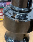 Pair of Black Ceramic Vases with Bold Tiered Silhouette, SKU , image 6