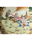 Pair of Blue and Gold Lidded Porcelain Urns with Equestrian Hunt Scene-11. Asian & Chinese Furniture, Art, Antiques, Vintage Home Décor for sale at FEA Home