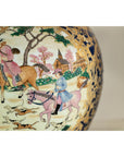 Pair of Blue and Gold Lidded Porcelain Urns with Equestrian Hunt Scene-12. Asian & Chinese Furniture, Art, Antiques, Vintage Home Décor for sale at FEA Home