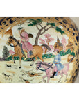 Pair of Blue and Gold Lidded Porcelain Urns with Equestrian Hunt Scene-7. Asian & Chinese Furniture, Art, Antiques, Vintage Home Décor for sale at FEA Home