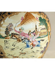 Pair of Blue and Gold Lidded Porcelain Urns with Equestrian Hunt Scene-8. Asian & Chinese Furniture, Art, Antiques, Vintage Home Décor for sale at FEA Home