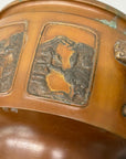 Pair of Bronze Japanese Hibachi Vessels with Side Lion Handles, SKU , image 13