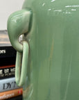 Pair of Celadon Ceramic Vases with Elegant Ring Handles, SKU , image 4