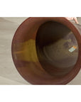 Pair of Ceramic Vases with Brown Glaze and Subtle Red Undertones