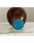 Pair of Cloisonné Vases, Warm Reddish Brown and Floral Decoration-12. Asian & Chinese Furniture, Art, Antiques, Vintage Home Décor for sale at FEA Home