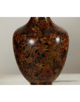 Pair of Cloisonné Vases, Warm Reddish Brown and Floral Decoration-9. Asian & Chinese Furniture, Art, Antiques, Vintage Home Décor for sale at FEA Home
