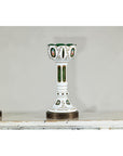 Pair of Czech Bohemian White Cased Glass Lamps with Green Cut-to-Clear Detailing-3. Asian & Chinese Furniture, Art, Antiques, Vintage Home Décor for sale at FEA Home