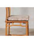 Pair of Lamp Hanger Elm Wood Chairs with Upholstered Cushions-8. Asian & Chinese Furniture, Art, Antiques, Vintage Home Décor for sale at FEA Home
