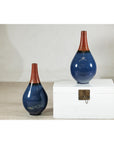 Pair of Large Ceramic Vases, Blue and Terracotta Glaze-4. Asian & Chinese Furniture, Art, Antiques, Vintage Home Décor for sale at FEA Home