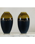 Pair of Large Ceramic Vases, Olive-Taupe and Black Drip Glaze-11. Asian & Chinese Furniture, Art, Antiques, Vintage Home Décor for sale at FEA Home