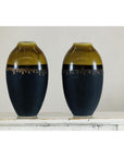 Pair of Large Ceramic Vases, Olive-Taupe and Black Drip Glaze-14. Asian & Chinese Furniture, Art, Antiques, Vintage Home Décor for sale at FEA Home