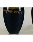 Pair of Large Ceramic Vases, Olive-Taupe and Black Drip Glaze-6. Asian & Chinese Furniture, Art, Antiques, Vintage Home Décor for sale at FEA Home