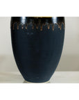 Pair of Large Ceramic Vases, Olive-Taupe and Black Drip Glaze-7. Asian & Chinese Furniture, Art, Antiques, Vintage Home Décor for sale at FEA Home