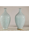 Pair of Light Grey Celadon-Glazed Porcelain Vases with Fine Crackle Pattern-15. Asian & Chinese Furniture, Art, Antiques, Vintage Home Décor for sale at FEA Home