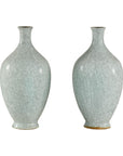 Pair of Light Grey Celadon-Glazed Porcelain Vases with Fine Crackle Pattern-18. Asian & Chinese Furniture, Art, Antiques, Vintage Home Décor for sale at FEA Home