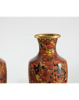 Pair of Mid-20th Century Cloisonné Vases with Floral Motifs-11. Asian & Chinese Furniture, Art, Antiques, Vintage Home Décor for sale at FEA Home