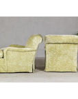 Pair of Skirted Club Chairs by Southwood in Chartreuse Chenille-14. Asian & Chinese Furniture, Art, Antiques, Vintage Home Décor for sale at FEA Home