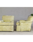 Pair of Skirted Club Chairs by Southwood in Chartreuse Chenille-15. Asian & Chinese Furniture, Art, Antiques, Vintage Home Décor for sale at FEA Home