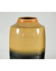 Pair of Tall Artisan Ceramic Vases with Mustard, Black, and Deep Green Glaze-7. Asian & Chinese Furniture, Art, Antiques, Vintage Home Décor for sale at FEA Home
