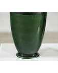 Pair of Tall Artisan Ceramic Vases with Mustard, Black, and Deep Green Glaze-8. Asian & Chinese Furniture, Art, Antiques, Vintage Home Décor for sale at FEA Home