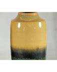 Pair of Tall Artisan Ceramic Vases with Mustard, Black, and Deep Green Glaze-9. Asian & Chinese Furniture, Art, Antiques, Vintage Home Décor for sale at FEA Home