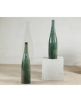 Pair of Tall Green Glazed Ceramic Bottle-Shaped Vases with Narrow Necks-10. Asian & Chinese Furniture, Art, Antiques, Vintage Home Décor for sale at FEA Home