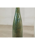 Pair of Tall Green Glazed Ceramic Bottle-Shaped Vases with Narrow Necks-5. Asian & Chinese Furniture, Art, Antiques, Vintage Home Décor for sale at FEA Home