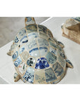 Pair of Vintage Turtles with Antique Blue and White Porcelain Mosaic Shells-11. Asian & Chinese Furniture, Art, Antiques, Vintage Home Décor for sale at FEA Home
