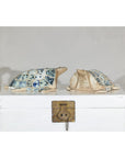 Pair of Vintage Turtles with Antique Blue and White Porcelain Mosaic Shells-2. Asian & Chinese Furniture, Art, Antiques, Vintage Home Décor for sale at FEA Home