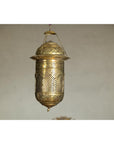 Pierced Brass Hanging Decorative Lantern with Arch Motifs - image 2