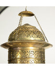 Pierced Brass Hanging Decorative Lantern with Arch Motifs - image 6
