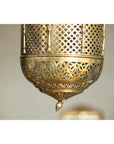 Pierced Brass Hanging Decorative Lantern with Arch Motifs - image 9