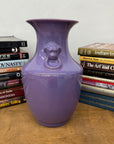 Purple Ceramic Vase with Twin Lion Handles, SKU , image 5
