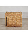 Rectangular Rattan Storage Bin with Hinged Lid - image 11