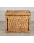 Rectangular Rattan Storage Bin with Hinged Lid - image 5