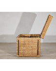 Rectangular Rattan Storage Bin with Hinged Lid - image 7