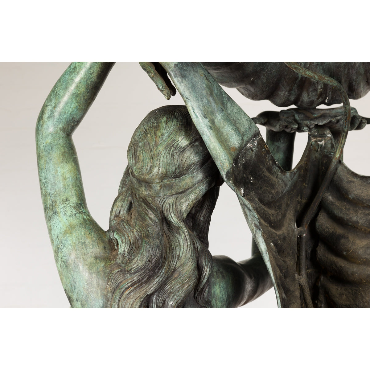 Bronze Greco Roman Inspired Fountain Depicting Three Nymphs Holding a Clamshell-15. Asian & Chinese Furniture, Art, Antiques, Vintage Home Décor for sale at FEA Home