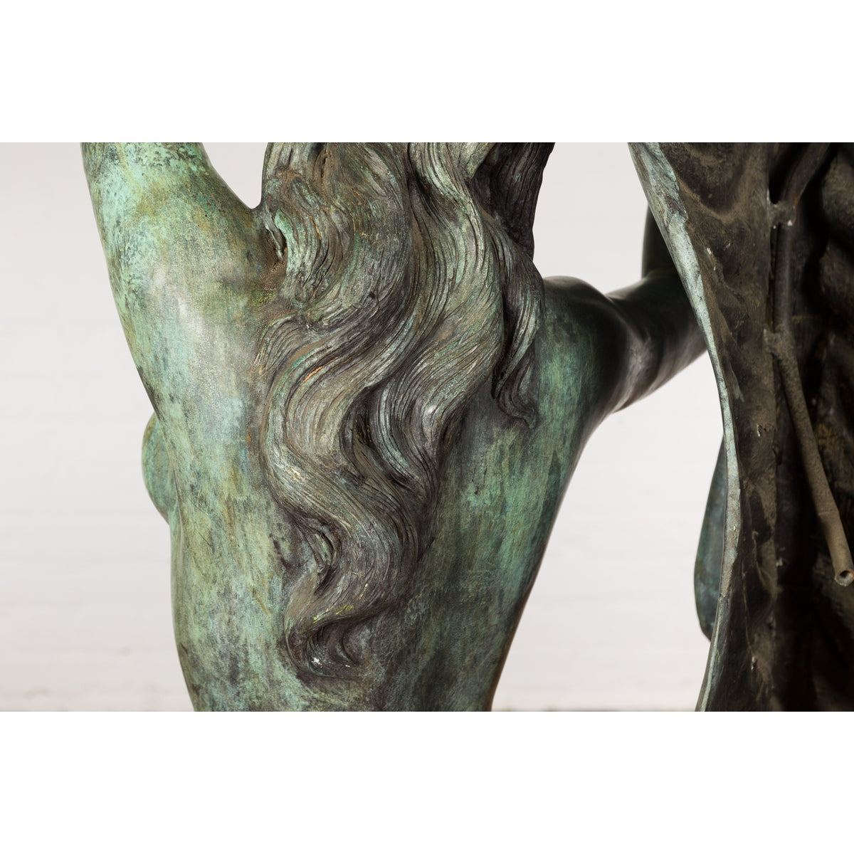 Bronze Greco Roman Inspired Fountain Depicting Three Nymphs Holding a Clamshell-16. Asian & Chinese Furniture, Art, Antiques, Vintage Home Décor for sale at FEA Home