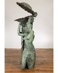 Bronze Greco Roman Inspired Fountain Depicting Three Nymphs Holding a Clamshell-18. Asian & Chinese Furniture, Art, Antiques, Vintage Home Décor for sale at FEA Home