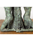 Bronze Greco Roman Inspired Fountain Depicting Three Nymphs Holding a Clamshell-5. Asian & Chinese Furniture, Art, Antiques, Vintage Home Décor for sale at FEA Home