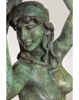 Bronze Greco Roman Inspired Fountain Depicting Three Nymphs Holding a Clamshell-7. Asian & Chinese Furniture, Art, Antiques, Vintage Home Décor for sale at FEA Home