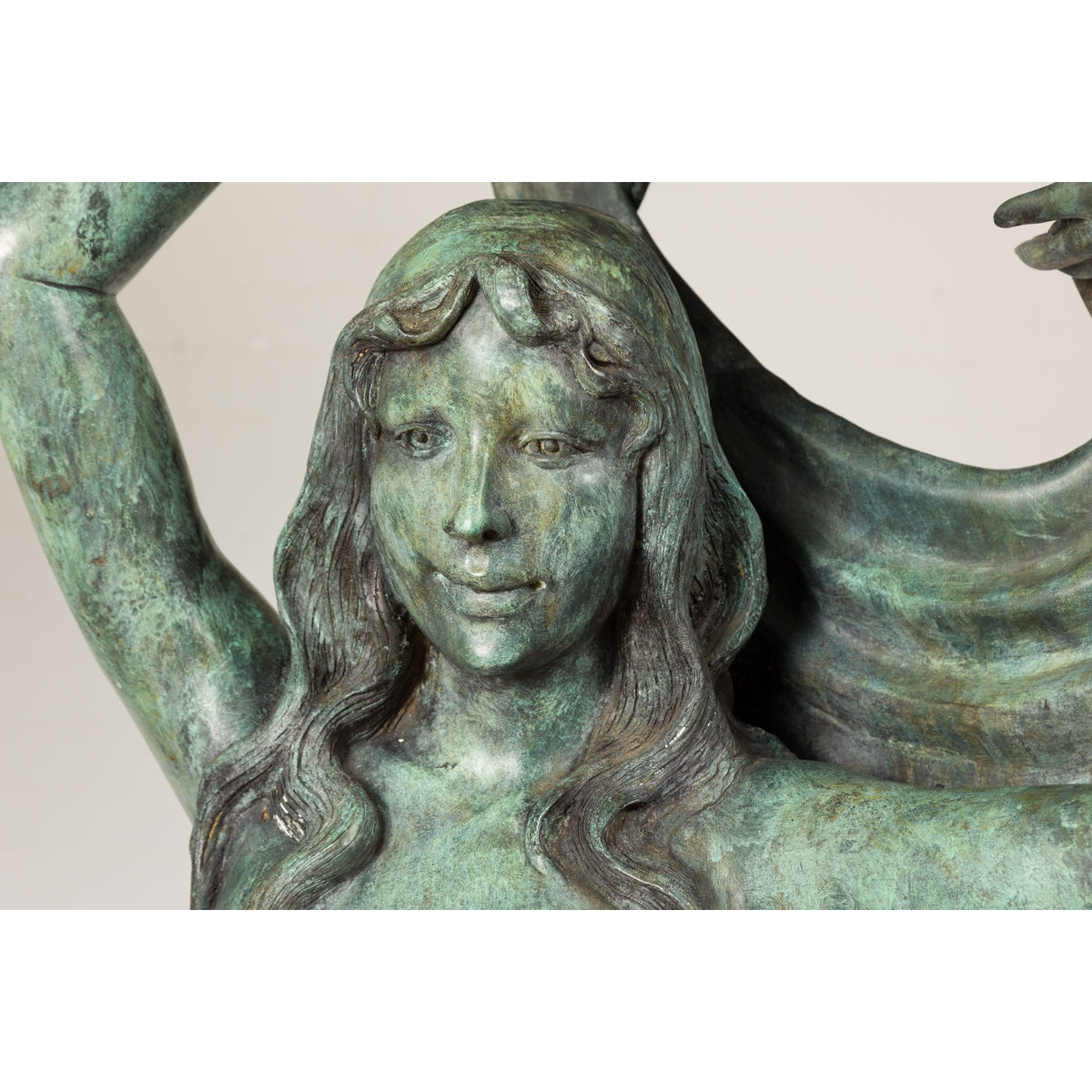 Bronze Greco Roman Inspired Fountain Depicting Three Nymphs Holding a Clamshell-8. Asian & Chinese Furniture, Art, Antiques, Vintage Home Décor for sale at FEA Home