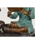Bronze Tabletop Sculpture of Children Reading-10. Asian & Chinese Furniture, Art, Antiques, Vintage Home Décor for sale at FEA Home