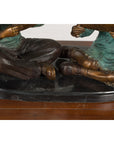 Bronze Tabletop Sculpture of Children Reading-13. Asian & Chinese Furniture, Art, Antiques, Vintage Home Décor for sale at FEA Home