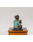 Bronze Tabletop Sculpture of Children Reading-16. Asian & Chinese Furniture, Art, Antiques, Vintage Home Décor for sale at FEA Home