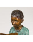 Bronze Tabletop Sculpture of Children Reading-7. Asian & Chinese Furniture, Art, Antiques, Vintage Home Décor for sale at FEA Home