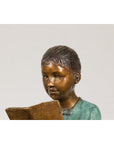 Bronze Tabletop Sculpture of Children Reading-8. Asian & Chinese Furniture, Art, Antiques, Vintage Home Décor for sale at FEA Home
